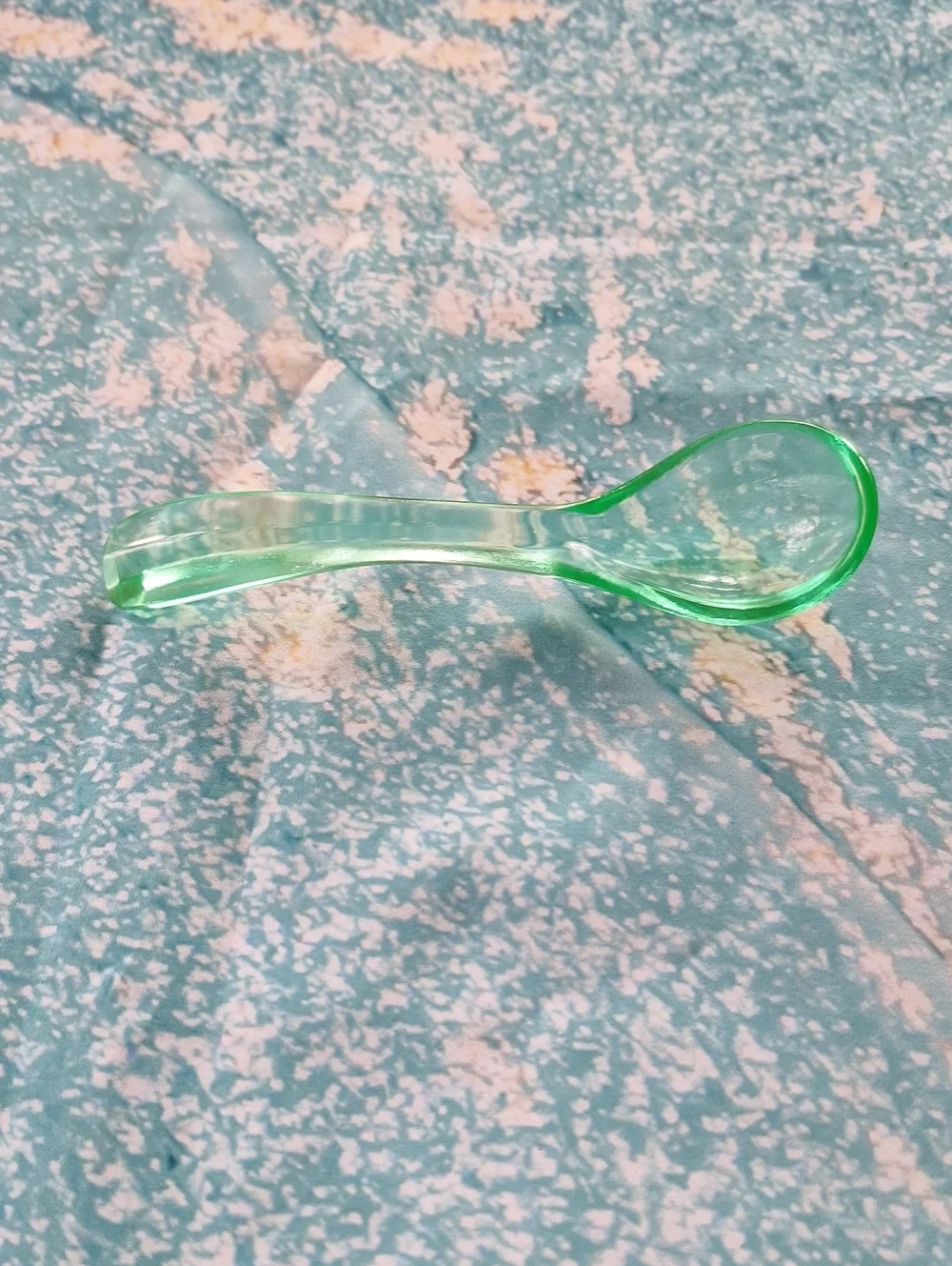 Uranium Translucent Green Glass Spoon